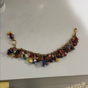 Disney Bradford exchange gold character charm bracelet